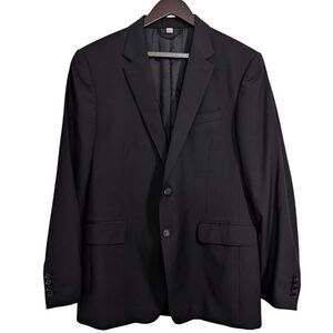 Burberry London Black Virgin Wool Suit Jacket Blazer Italy Men's EU 54R, US 44R